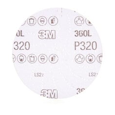 3M AM77548 - 3M Hookit Clean Sanding Disc 360L, 5 in P320, 100 per inner 500 per case 3M AM77548 7100077548 - eGrimesDirect