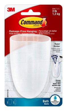 3M BATH16-EF - Command Bath Razor Holder Frosted 3 lbs (1.4 kg) 3M 7100063745 7100063745 - eGrimesDirect
