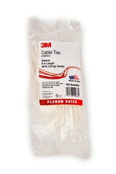 3M CT6NT40-C - 3M Cable Tie, CT6NT30-C, natural, 6 in (15.24 cm) 3M CT6NT40-C 7000133454 - eGrimesDirect