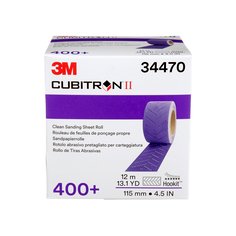 3M Cubitron II 34470 - Hookit Clean Sanding Sheet Rolls 737U 400+ (115mm x 12m) 7100141526 - eGrimesDirect