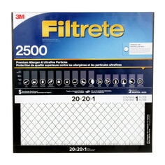 3M EAX02DC-6-CA - Filtrete Premium Allergen &amp; Ultrafine Particles Filter 2500 MPR 20 in x 20 in x 1 in (50.8 cm x 50.8 cm x 2.5 cm) 3M 7100258989 7100258989 - eGrimesDirect