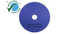 3M Scotch-Brite F-PURPLE-20X14 - Scotch-Brite Purple Diamond Floor Pad Plus, 20 in x 14 in, F-Purple-20x14 7100159509 - eGrimesDirect