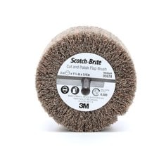 3M Scotch-Brite SB05974 - Scotch-Brite Cut And Polish Flap Brush, 3 in x 1-3/4 in x 1/4 in A Med, Sb05974 7100050520 - eGrimesDirect