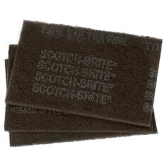 3M Scotch-Brite SB37448 - Scotch-Brite Hand Pad 7448 37448 HP-HP SiC Ultra Fine Grey 9 in x 6 in (22.86 cm x 15.24 cm) 3/Pack 10 Packs/Case 3M 7000121089 7000121089 - eGrimesDirect