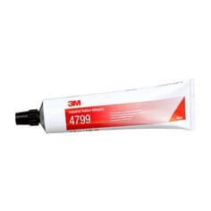 Black 3M Scotch-Weld 4799 industrial adhesive in a 5 fl oz bottle, shown with the tube and label.