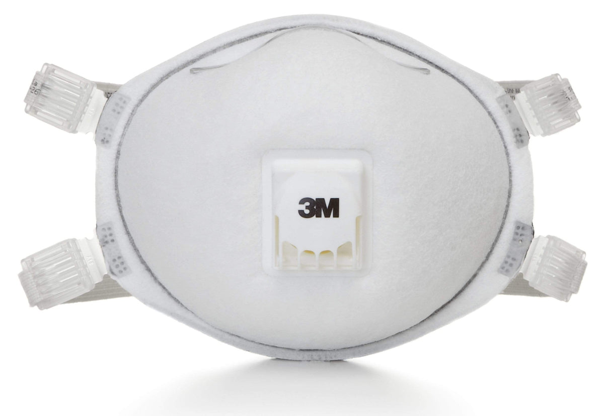 3M 8212 N95 particulate welding respirator filter facemask showing the disposable mask with adjustable nose clip and elastic straps.