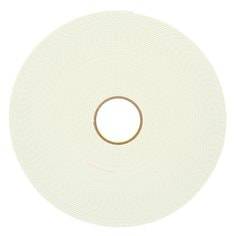 3M 4008-1X36 double coated urethane foam tape in off-white, 1 inch by 36 yards, showing the tape roll with adhesive surfaces.