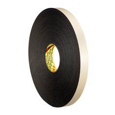 3M 4496B-1X36 black double-coated polyethylene foam tape, 1 inch wide, 36 yards long, double-sided adhesive tape.