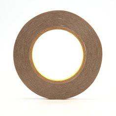 3M 9500PC Double Coated Clear Tape, 1/2 inch x 36 yards, double-sided adhesive tape for mounting and bonding applications.