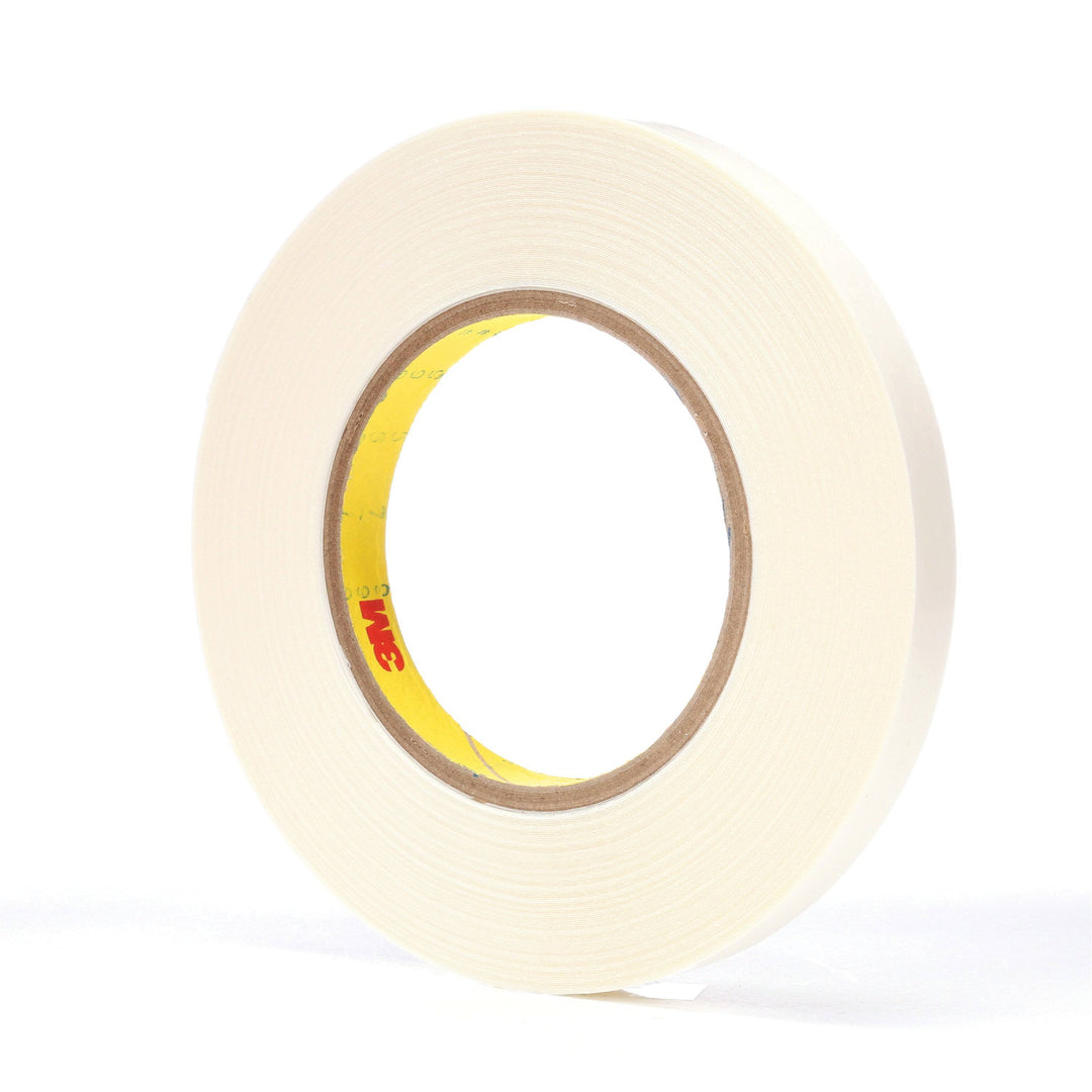 3M 9579 white double coated tape, 9 mil thick, 1/2 inch by 36 yards, double-sided adhesive tape for industrial use