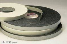 3M Venture VG1216B-FC511-1 double-sided PE foam glazing tape, black, 1/16 inch thick, 1/4 inch x 150 ft, for sealing and bonding.