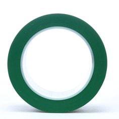 3M vinyl tape 471 in green, 2-inch by 36 yards, showing the 5.2 mil thickness and flexible vinyl material.