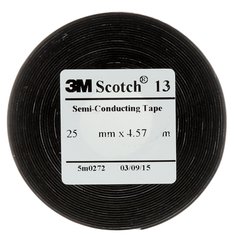 3M Scotch 13-3/4X15 - Electrical Semi-Conducting Tape 13 in Black (30 mil x 3/4 Inch x 15 ft) 7000007284 - eGrimesDirect