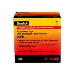 3M Scotch 2228-2X10 - Rubber Mastic Tape 2228 in Black (65 mil x 2 Inch x 10 ft) 7000005986 - eGrimesDirect