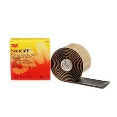 Black 3M Scotchfil electrical insulation putty tape, 1.5 inch by 60 inch, designed for electrical insulation and repair applications.
