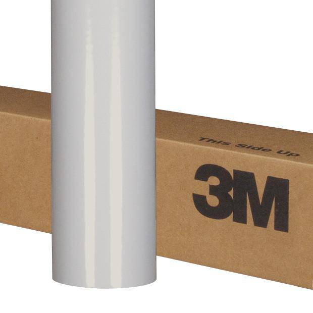 3M Scotchcal ElectroCut Graphic Film 7725-11 Pearl Gray, 48-inch x 50-yard roll, used for custom graphic and signage applications.
