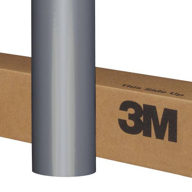 3M Scotchcal Electrocut Graphic Film 7725-120 Satin Aluminum, 48-inch x 50-yard roll, for vehicle and surface graphics.