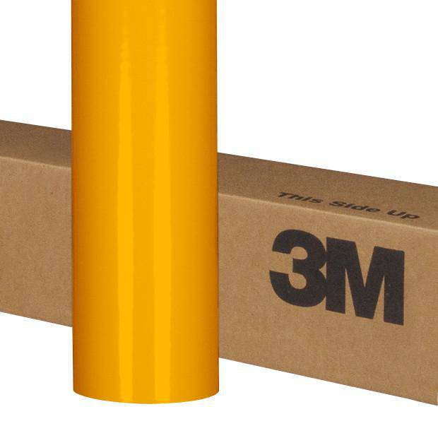 3M Scotchcal 7725-14 ElectroCut graphic film in bright orange, 48-inch by 50-yard roll, ideal for signage and custom decals.