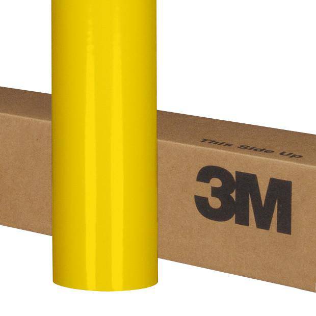 3M Scotchcal ElectroCut Graphic Film 7725-25 Sunflower in 36-inch by 50-yard roll, used for vibrant custom graphics and decals.