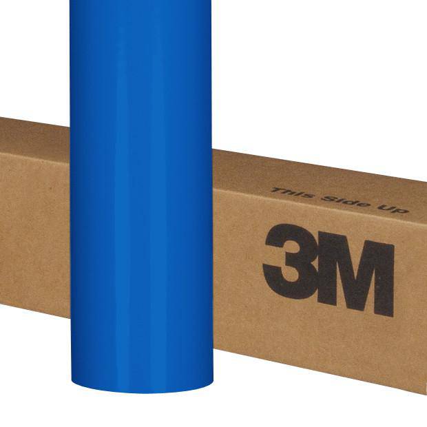 3M Scotchcal ElectroCut graphic film in Olympic Blue, 48-inch x 50-yard roll, suitable for vibrant vehicle and signage graphics.