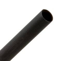 3M EPS300B-1/4-BK-48 black heat shrink thin-wall flexible polyolefin tubing with adhesive lining, 1/4 inch by 4 inches