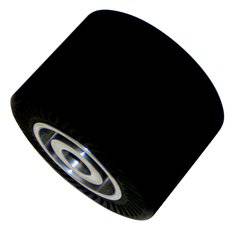 3M AB28718 rubber slotted expander wheel, 5-inch diameter, 3.5-inch width, 1-inch arbor hole for grinding and polishing applications