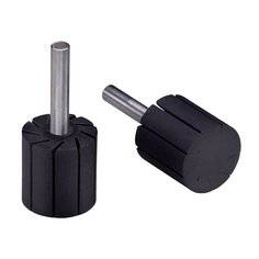 3M AB77717 rubber slotted expander wheel with 1-inch diameter, 1/4-inch shank for polishing and grinding applications.