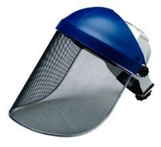 3M Steel Mesh Moulded Faceshield Screen 82506 in clear with a protective steel mesh for face protection.
