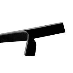 Black 3M 6480 hook and loop fastener strips, 1 inch by 12 inches, showing mated hook and loop surfaces for secure fastening.