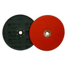 3M Cubitron II Fibre TN Disc with 7-inch quick-change holder, 80 grit ceramic alumina abrasive for grinding and finishing.