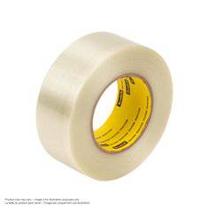 3M Scotch 8919MSR clear filament tape, 1.88 inch x 60.14 yards, durable packaging and bundling tape, high-strength adhesive.