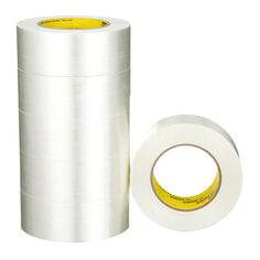 3M Scotch 893 filament tape in clear, 1.88 inch wide and 60.14 yards long, strong packing and bundling tape.