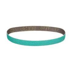 3M AB68696 sanding belt, 1/2 inch by 24 inch, 80 grit zirconia alumina abrasive, flexible polyester backing for file sanding.