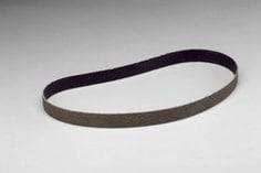 3M Trizact cloth belt AB81755, 1/2 inch by 18 inch, fullflex scalloped A100 weight, abrasive file belt for surface finishing.