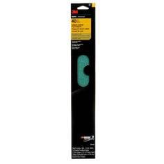 3M Green Corps 32231 abrasive file sheet, 2-3/4 x 16-1/2 inches, 40 grit, non-vacuum abrasive paper strip for sanding and finishing.