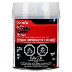 3M Bondo-Glass B-00272C reinforced filler in a 1-quart container, designed for durable repairs and surface reinforcement.