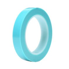 Translucent blue 3M Scotch 4737T high-temperature fine line tape, 3/4 inch wide and 36 yards long, for precise masking.