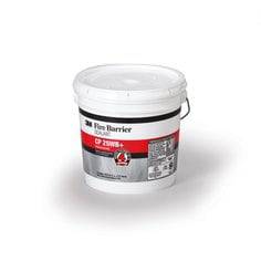 3M Fire Barr CP-25WBCAulk 2-gallon pail for fire safety, shown in a durable plastic container with labeling on the product.