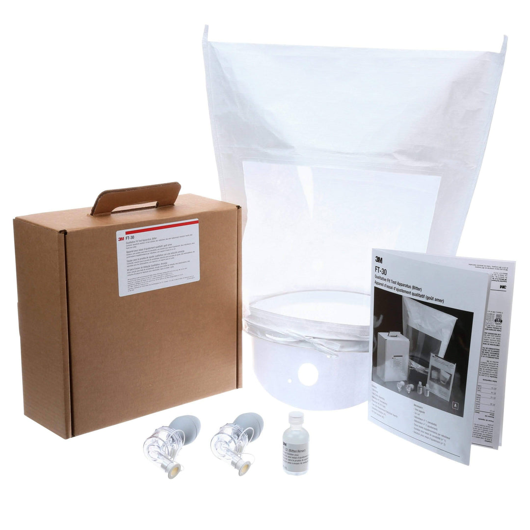 3M FT-30 qualitative fit test apparatus for mask fit testing with bitter solution, used in respiratory protection testing.