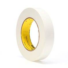 3M Scotch 256 white printable flatback paper tape, 1 inch by 60 yards, 6.7 mil thick, suitable for craft and packaging applications.