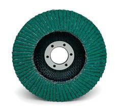 3M AB50467 4.5-inch zirconia alumina flap disc with 36 grit for grinding and finishing on metal surfaces.