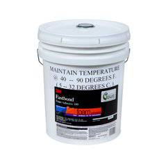 3M Fastbond FB100 foam adhesive in neutral color, 5-gallon container, designed for bonding foam materials and industrial use.