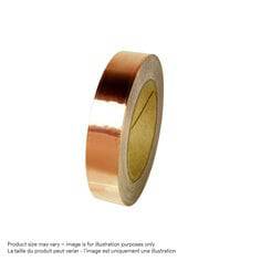 3M Copper Foil EMI Shielding Tape 1126, 3/8 inch wide and 36 yards long, shown on a flat surface for electronic shielding.