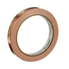 3M EMI copper foil shielding tape 1181, 1/2 inch wide by 18 yards long, designed for electrical shielding and grounding.