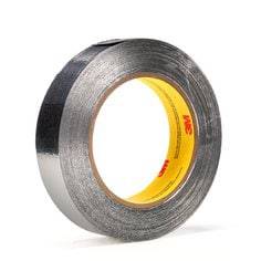 3M aluminum foil tape 34383, silver, 4.5 mil thickness, 1 inch by 60 yards, used for sealing and insulation applications.