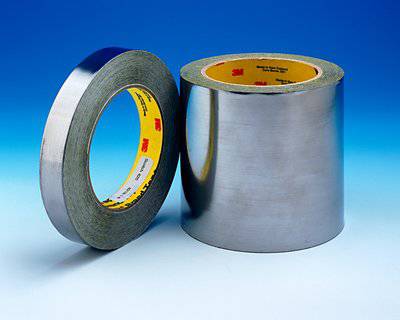 3M Lead Foil Tape 420 in dark silver, 1.5 inch by 36 yards, 6.8 mil thickness, used for shielding and industrial applications.