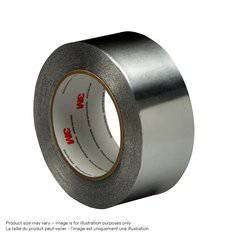 3M Aluminum Foil Tape 425 in silver, 12 inches by 60 yards, 4.6 mil thick, used for sealing and insulation.