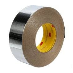 3M Venture Tape Aluminum Foil Tape 1521CW in natural aluminum, 1.4 mil thick, 1.88 inch wide, 100 yards long, for sealing and insulation.