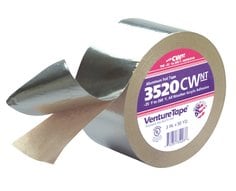 3M Venture 3520CWMW110-55X250 - Venture Tape Aluminum Foil Tape 3520CW Silver 3.7 mil (55 Inch x 250 Yards) 7100037483 - eGrimesDirect