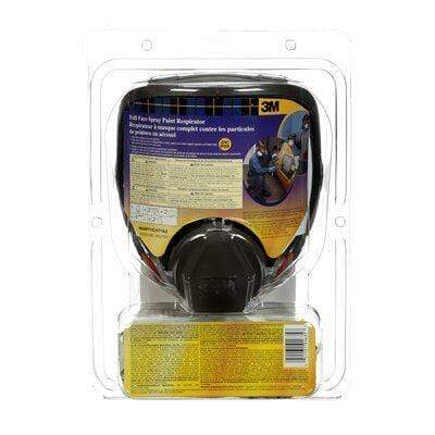 3M R68P71C full face spray paint respirator in medium size, showing the mask with adjustable straps and filtering cartridge.